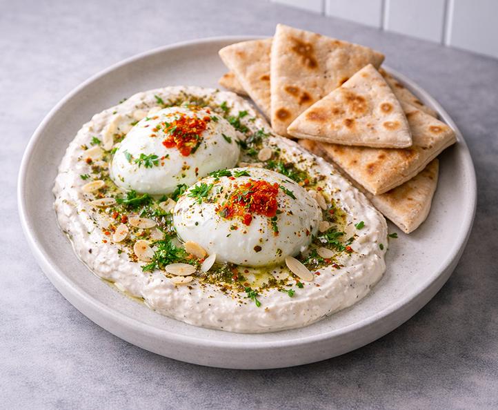 Turkish Poached Eggs with Herbed Yogurt