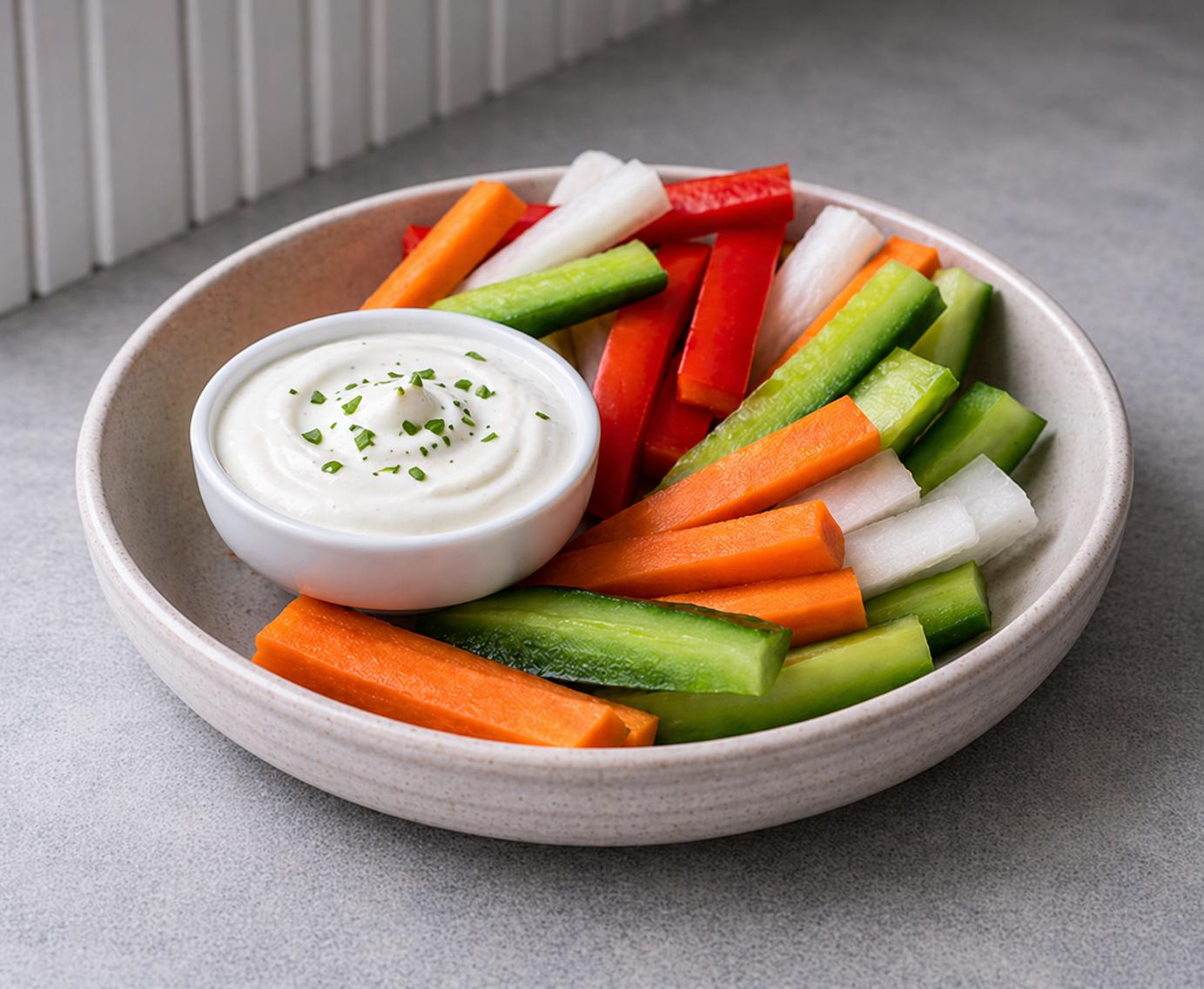 Crudites and Sour Cream Dip 