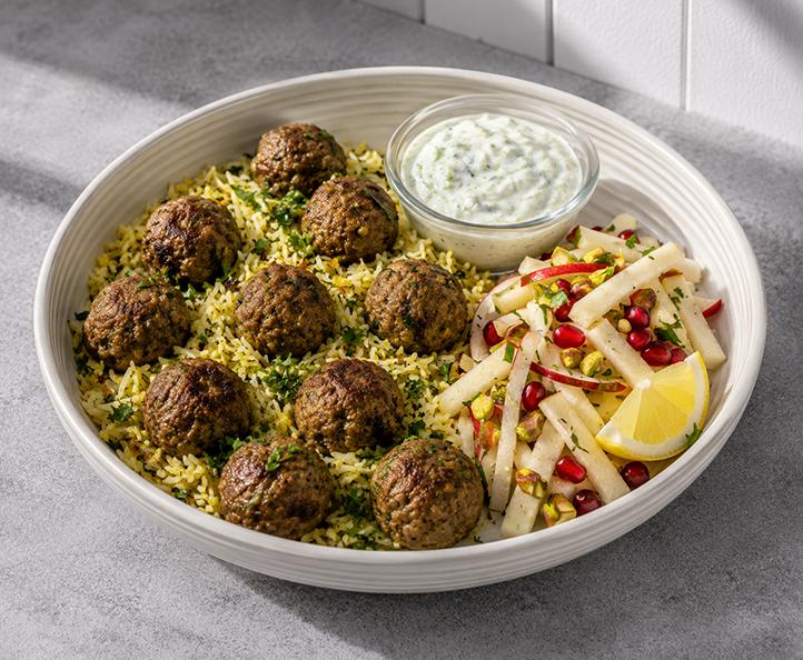 Herbed Rice with Meatballs