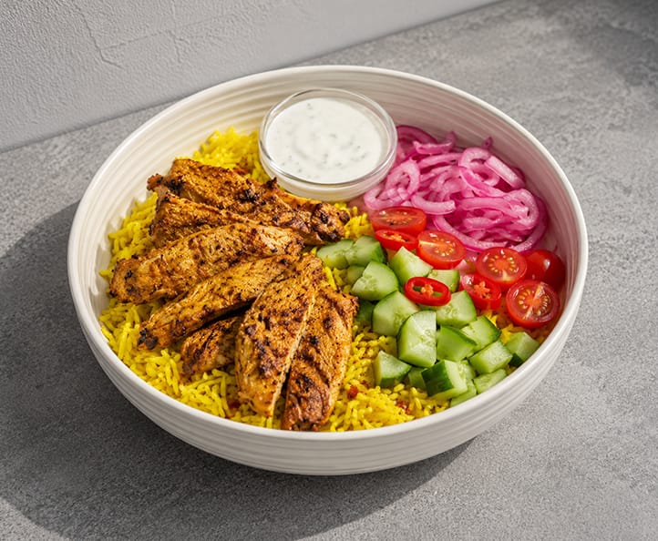 Lemon-Spiced Chicken Rice Bowl