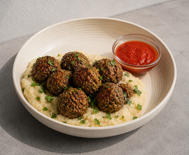 Meatballs & Celeriac Mash