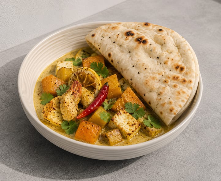 Chicken & Squash Curry with Naan