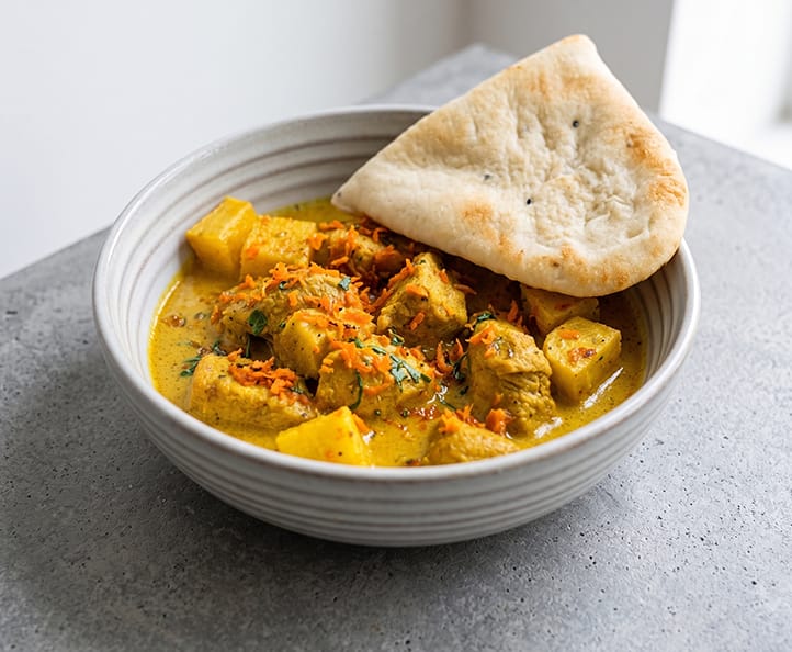 Creamy Coconut Chicken & Naan